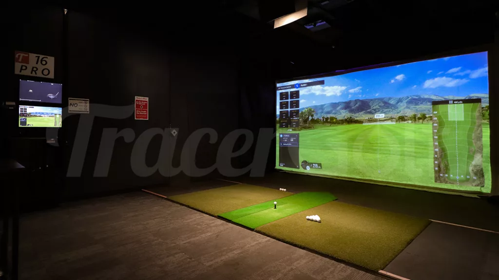 Inside a Scarborough golf simulator bay using Trackman